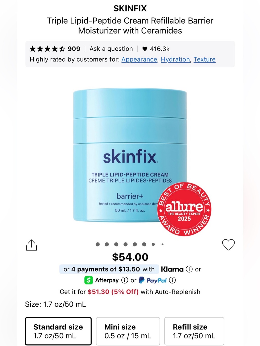 $56 Skinfix CRÈME TRIPLE LIPIDES-PEPTIDES